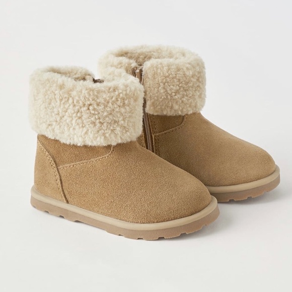 Zara lined leather boots - Picture 1 of 4